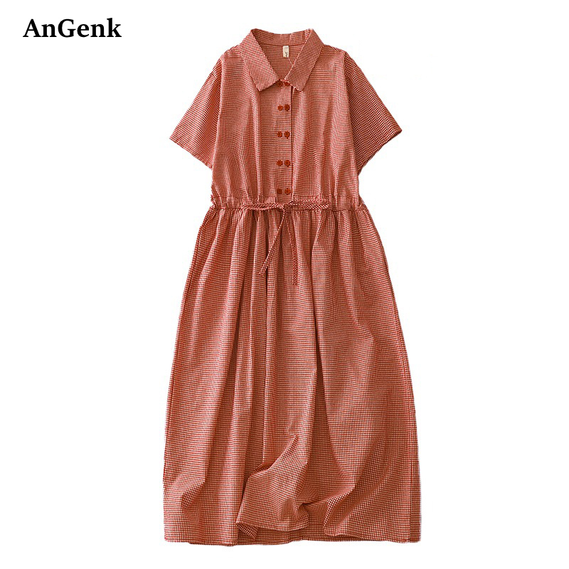 Cotton Short Sleeve Vintage Pl - огляд і ціна Summer Clothing Drawing