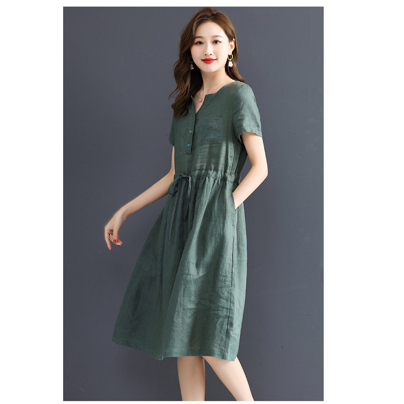 Pure Linen Women's Short-sleev - огляд і ціна Summer Clothing Drawing