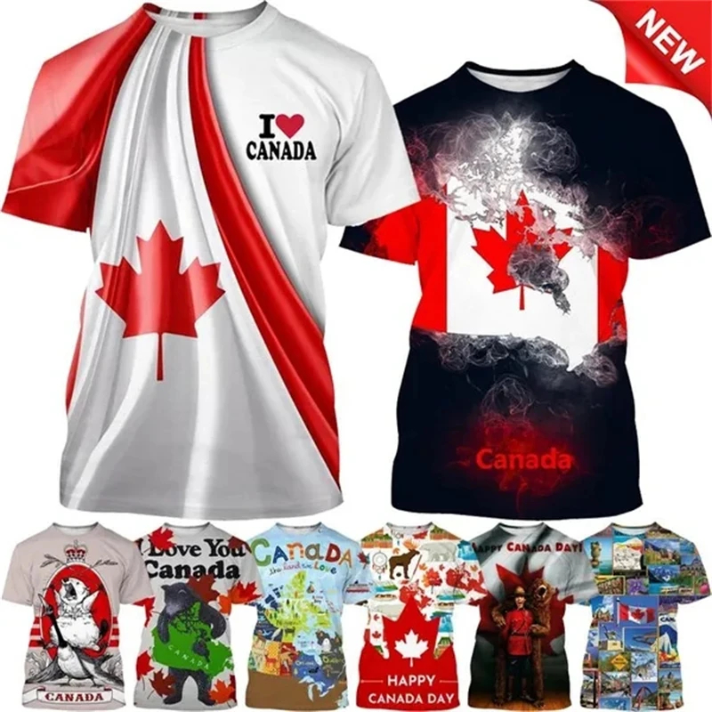I Love Canada Flag Graphic T S - огляд і ціна Summer Clothing Women Canada